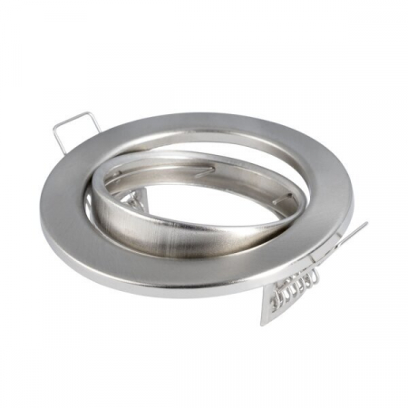 rame corpuri led - Rama aluminiu incastrata, rotunda, Ф70, orientabila, corp inox, Optonica 5098