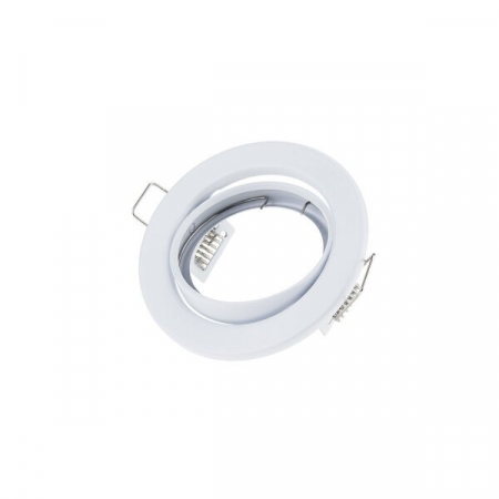 rame corpuri led - Rama aluminiu incastrata, rotunda, Ф70, orientabila, corp alb, Optonica 5097
