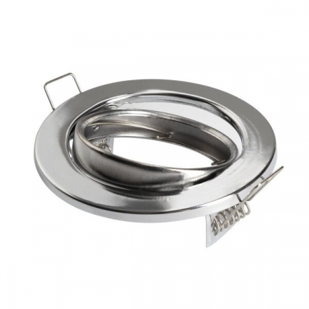 rame corpuri led - Rama aluminiu incastrata, rotunda, Ф70, orientabila, corp crom, Optonica 5099