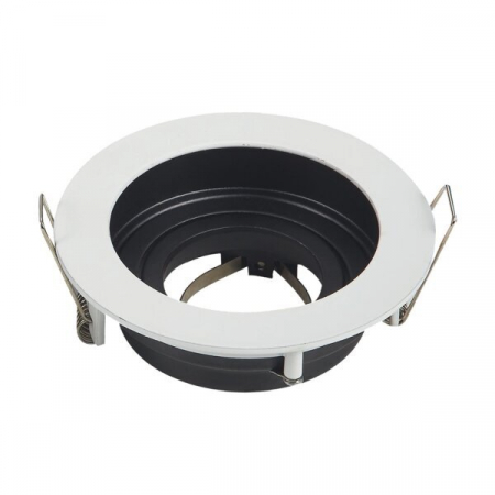 corpuri iluminat cu GU10 (fara bec) - Rama incastrata tip spot, rotunda, aluminiu, alb negru, max 35W, Optonica 2013