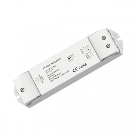dimmere led si controllere - Repetor 1 canal, tensiune constanta, 12-24Vdc, 1 canal 15A, Optonica 6393