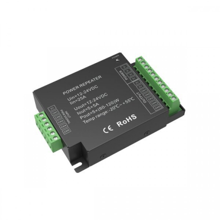 dimmere led si controllere - Repetor 5 canale,tensiune constanta, 12-24Vdc, 5A/canal, Optonica 6396