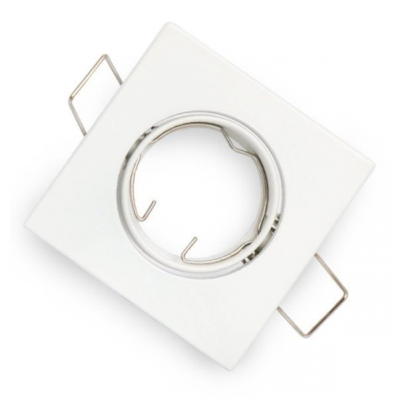 rame corpuri led - Set 2 corpuri spot GU5.3, fixe, patrate, albe, Optonica 5073