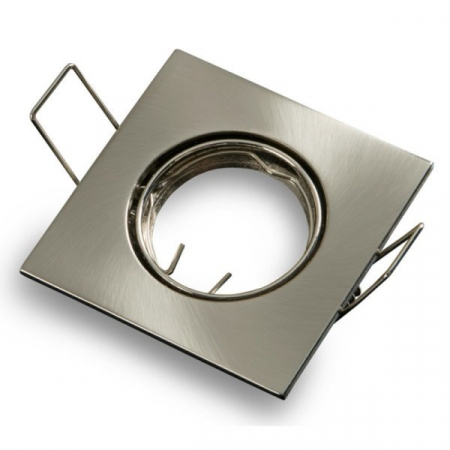 rame corpuri led - Set 2 corpuri spot GU5.3, fixe, patrate, inox, Optonica 5074
