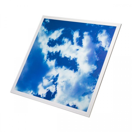 panouri led - Set 6 panouri led cu fundal cer albastru, 60x60, cu driver, 45W, alb rece, Optonica 2780