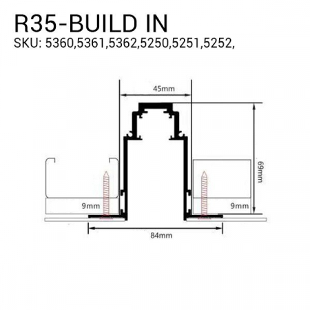 Sina magnetica incastrata R35, cu 3 circuite, alba, Optonica 5252 [1]