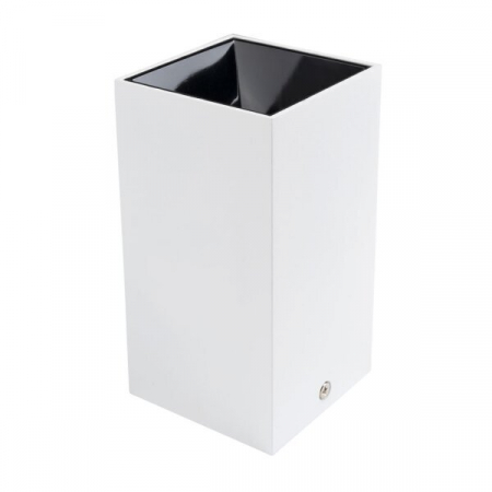 corpuri iluminat cu GU10 (fara bec) - Spot aplicat, patrat, corp alb, cu interior negru, aluminiu, Optonica 2039