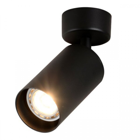 corpuri iluminat cu GU10 (fara bec) - Spot iluminat aplicat, corp negru, 1 spot, Optonica 9072
