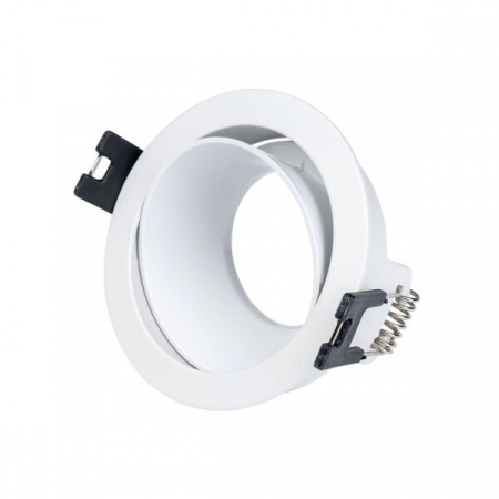 Spot incastrat, patrat, corp alb, cu interior alb, aluminiu, Optonica 2047 [1]