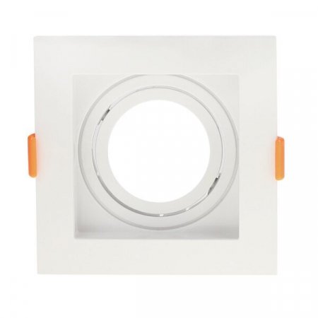 corpuri iluminat cu GU10 (fara bec) - Spot incastrat, patrat, corp alb, aluminiu, Optonica 2050
