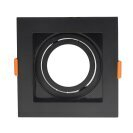 Spot incastrat, patrat, corp negru, aluminiu, Optonica 2051 [1]
