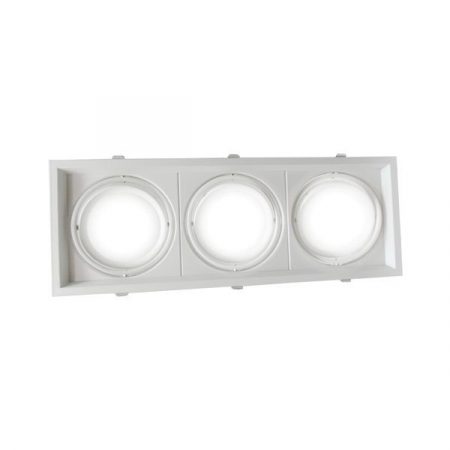 socluri si dulii - Spot orientabil pentru 3 lampi AR111, alb, Optonica 5085