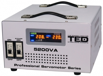 Stabilizatoare monofazice - Stabilizator automat de tensiune cu servomotor 5200VA