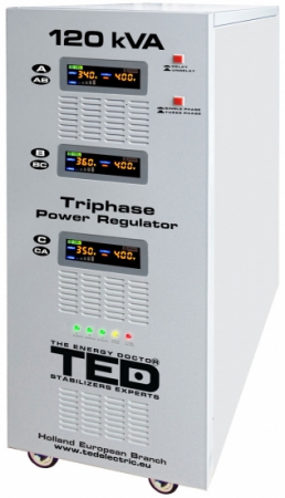 Stabilizatoare trifazice - Stabilizator trifazic tensiune cu servomotor 120kVA