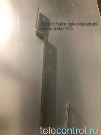 sisteme montaj fotovoltaice - Suport fixare tigla neajustabil, zinc, Alpha Solar 013