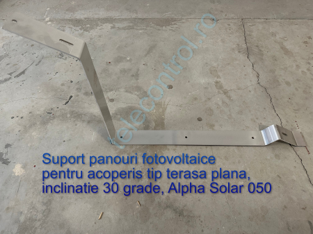 sisteme montaj fotovoltaice - Suport panouri fotovoltaice pentru acoperis tip terasa plana, 30 grade, Alpha Solar 050