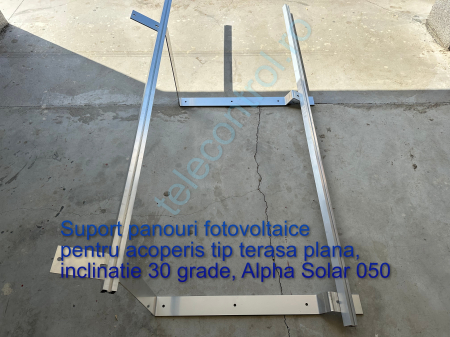 Suport panouri fotovoltaice pentru acoperis tip terasa plana, 30 grade, Alpha Solar 050 [4]