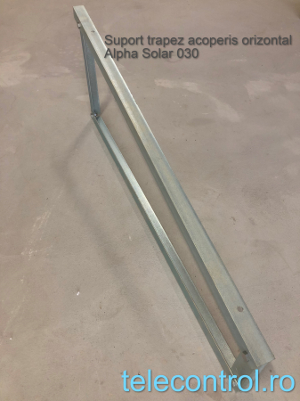 sisteme montaj fotovoltaice - Suport trapez acoperis orizontal, zincat, Alpha Solar 030