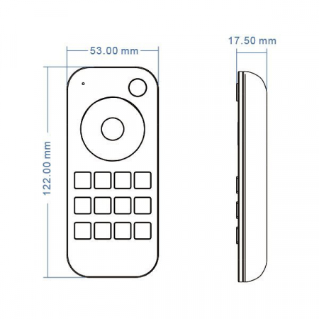 Telecomanda RF pentru reglaj de alb 3000K-6000K pe 4 zone, 2.4G, RT7, Optonica 6350 [1]