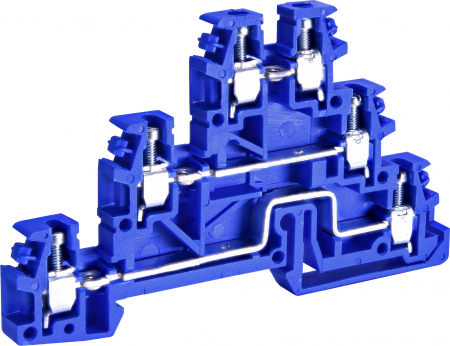 Cleme sir cu suruburi - Terminal neutru cu 3 nivele, 4mmp, ESC-TLD2B, ETI 003903249
