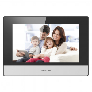 Modul post intern videointerfon touchscreen wireless POE, 7 inch, 128 MB, aparent, Hikvision DS-KH6320-WTE1 [1]