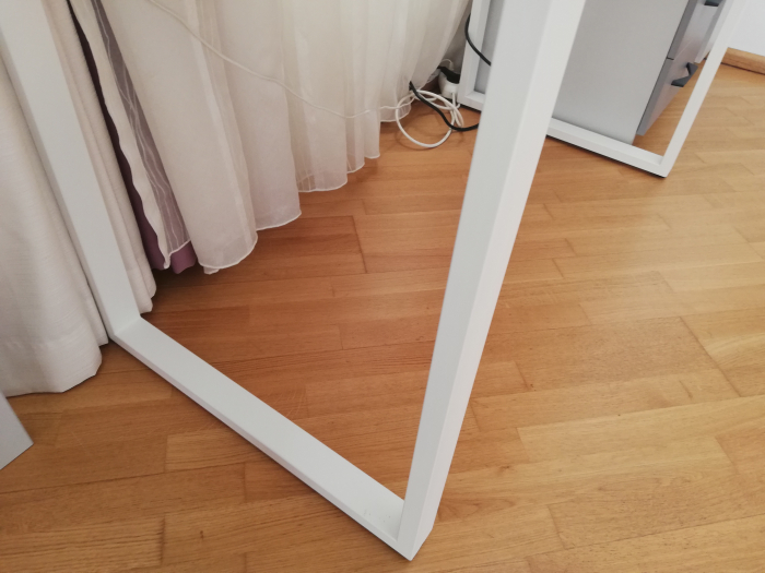 Cadru de birou fix- forma dreptunghiulara- metalic Alb - latime 70 cm [4]