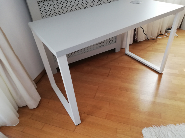 Cadru de birou fix- forma dreptunghiulara- metalic Alb - latime 70 cm [6]