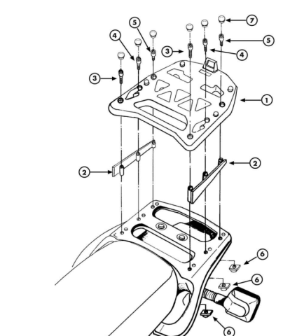 HONDA - Suport placa Monokey HONDA Africa Twin 750 (93 - 95) Africa Twin 750 (96 - 02)