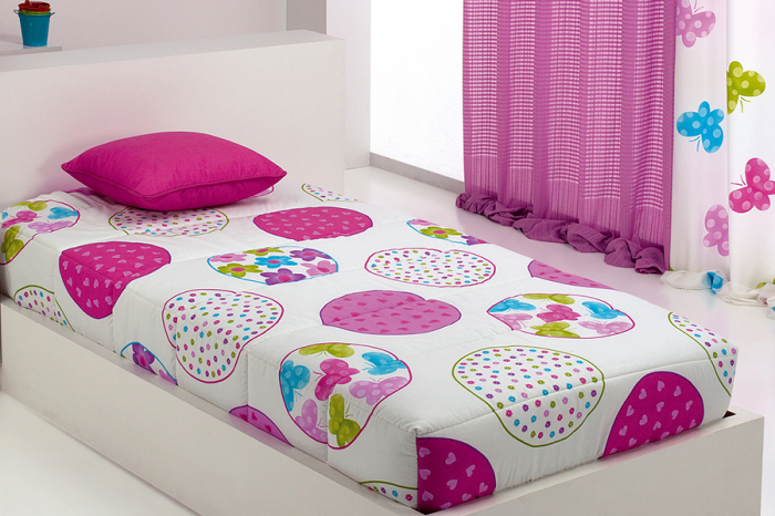 Cuvertura matlasata CANDYCOR AO multicolor, fixa pentru pat de 90 cm x 200 cm [3]