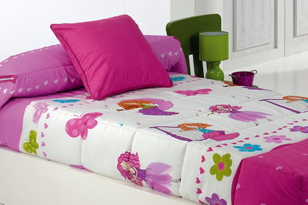 Cuvertura matlasata CANDY AO roz, fixa pentru pat de 90 cm x 200 cm [2]