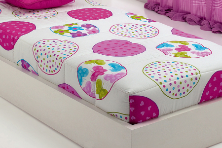 Cuvertura matlasata CANDYCOR AO multicolor, fixa pentru pat de 90 cm x 200 cm [1]