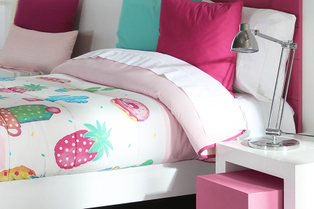 Cuvertura matlasata PINEAPPLE AG roz, fixa pentru pat de 90 cm x 200 cm [3]