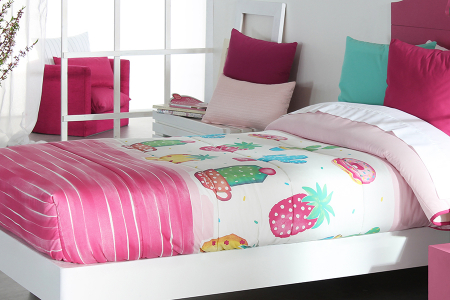 Cuvertura matlasata PINEAPPLE AG roz, fixa pentru pat de 90 cm x 200 cm [2]