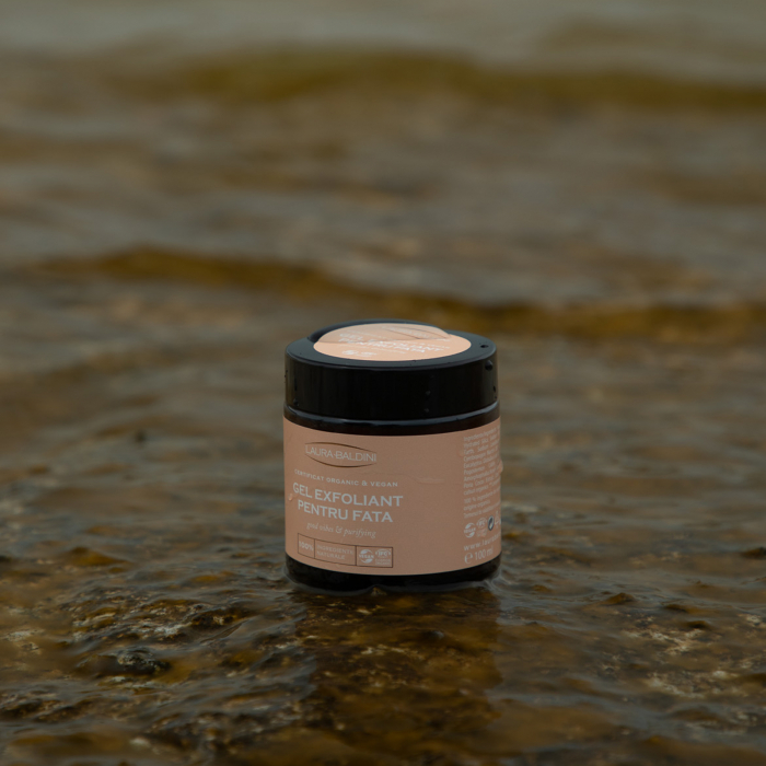 Gel exfoliant pentru fata GOOD VIBES, 100% ingrediente naturale, ORGANIC & VEGAN, Laura Baldini, 100 ml [2]
