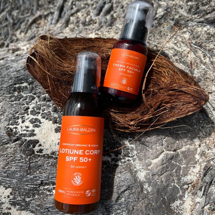 Lotiune corp SPF50+ HOT SUMMER, 100% ingrediente naturale, ORGANIC & VEGAN & REEF SAFE, Laura Baldini, 125ml [7]
