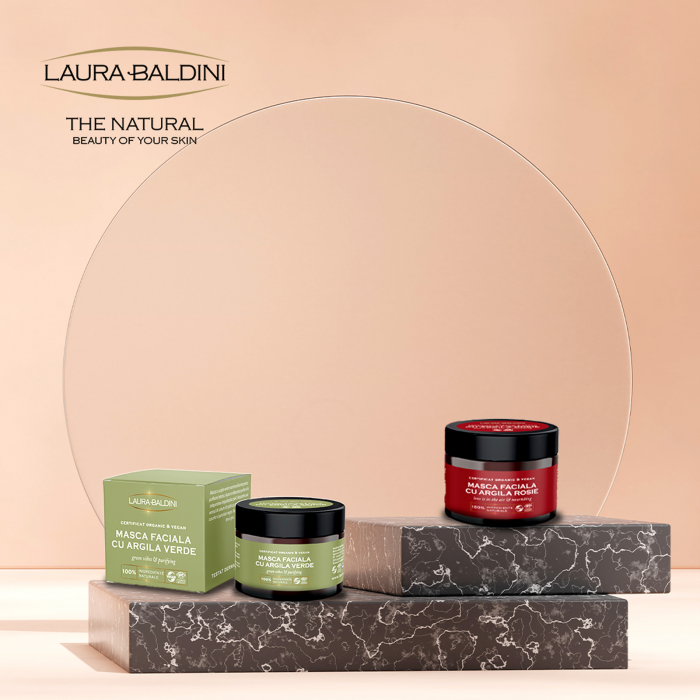Masca purificatoare cu argila verde GREEN VIBES, 100% ingrediente naturale, ORGANIC & VEGAN, Laura Baldini, 50 ml [10]