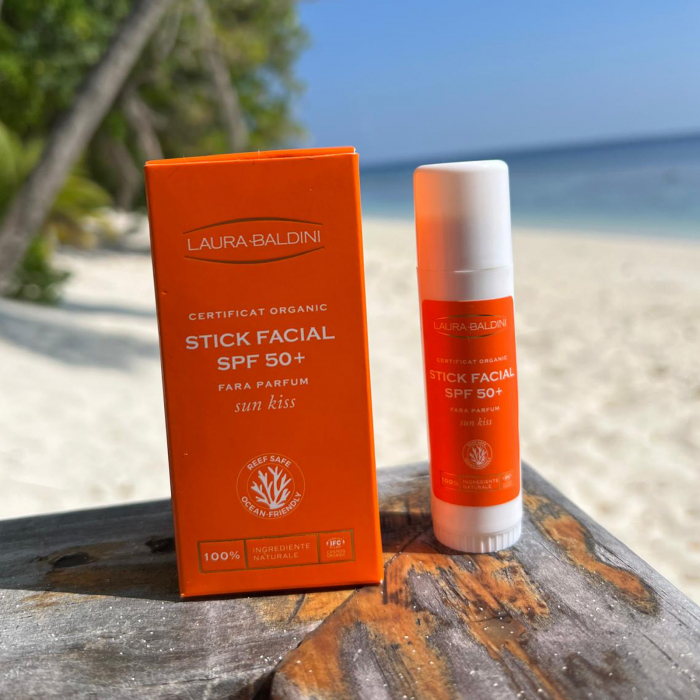 Stick facial SPF50+ SUN KISS, 100% ingrediente naturale, ORGANIC & REEF SAFE, Laura Baldini,15ml [5]