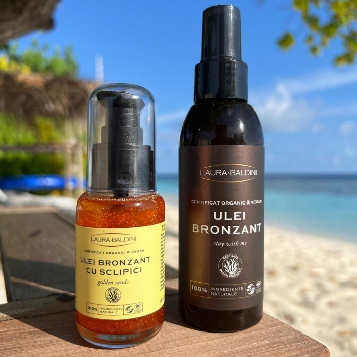 Ulei bronzant STAY WITH ME, 100% ingrediente naturale, ORGANIC & VEGAN & REEF SAFE, Laura Baldini, 125ml [9]