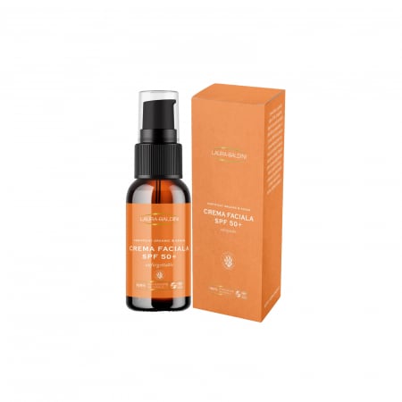 Crema de fata - Crema faciala SPF50+ UNFORGETTABLE, 100% ingrediente naturale, ORGANIC & VEGAN & REEF SAFE, Laura Baldini, 50ml