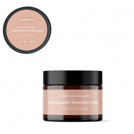Exfoliant de corp - Exfoliant pentru corp GOOD VIBES, 100% ingrediente naturale, ORGANIC & VEGAN, Laura Baldini,  375ml