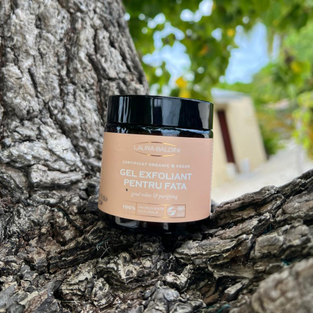 Gel exfoliant pentru fata GOOD VIBES, 100% ingrediente naturale, ORGANIC & VEGAN, Laura Baldini, 100 ml [4]
