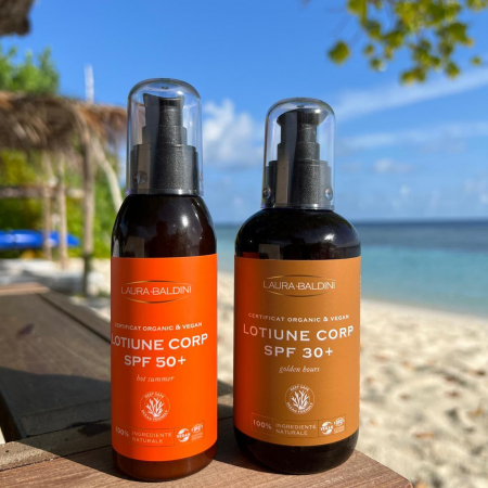 Lotiune corp SPF 30+ GOLDEN HOURS, 100% ingrediente naturale, ORGANIC & VEGAN & REEF SAFE, Laura Baldini, 200ml [5]