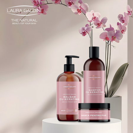 Sampon cu keratina DOLCE VITA, 99.9% ingrediente naturale, ORGANIC, Laura Baldini, 250 ml [5]