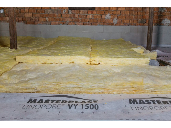 Pachet vata minerala de sticla si Folie bariera de vapori [2]