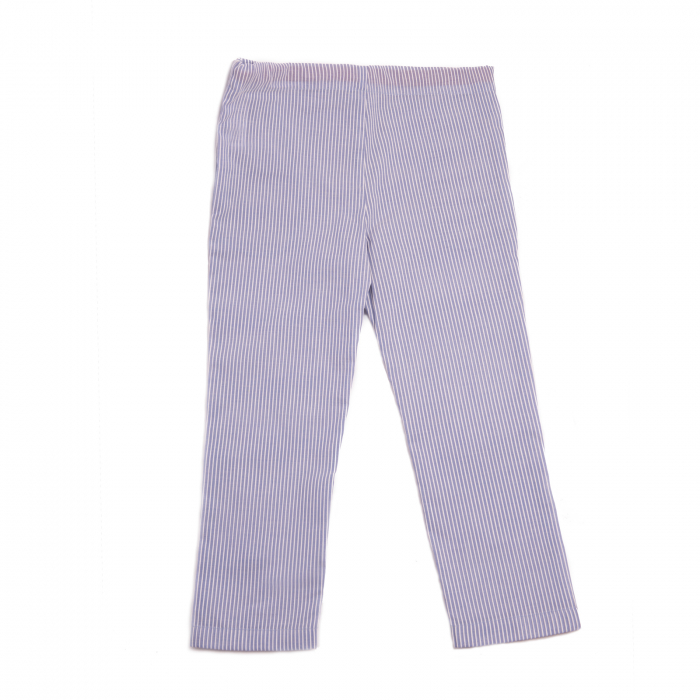 Pantaloni vară bleu cu dungi albe [2]