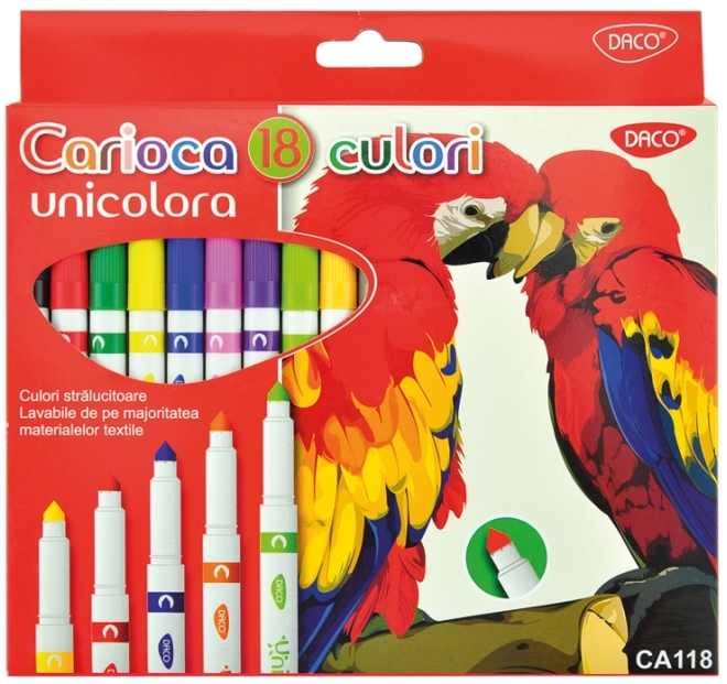 Carioca 18 culori Unicolora Daco [1]