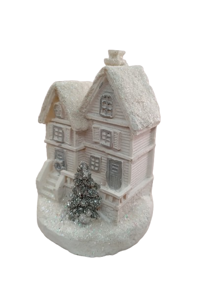 Casuta alba cu LED 6*7*10 cm [4]