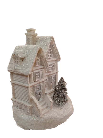 Casuta alba cu LED 6*7*10 cm [5]