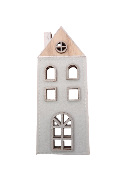 Casuta decorativa din lemn si pasla 14 cm [1]