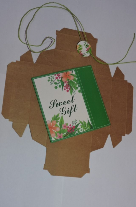 Cutie din carton cu accesorii- verde -13,5x10x4CM [2]